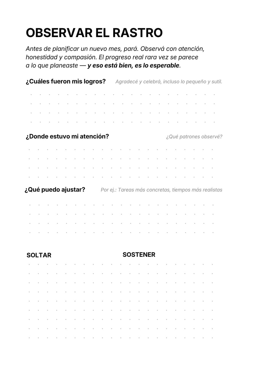 Observar el rastro